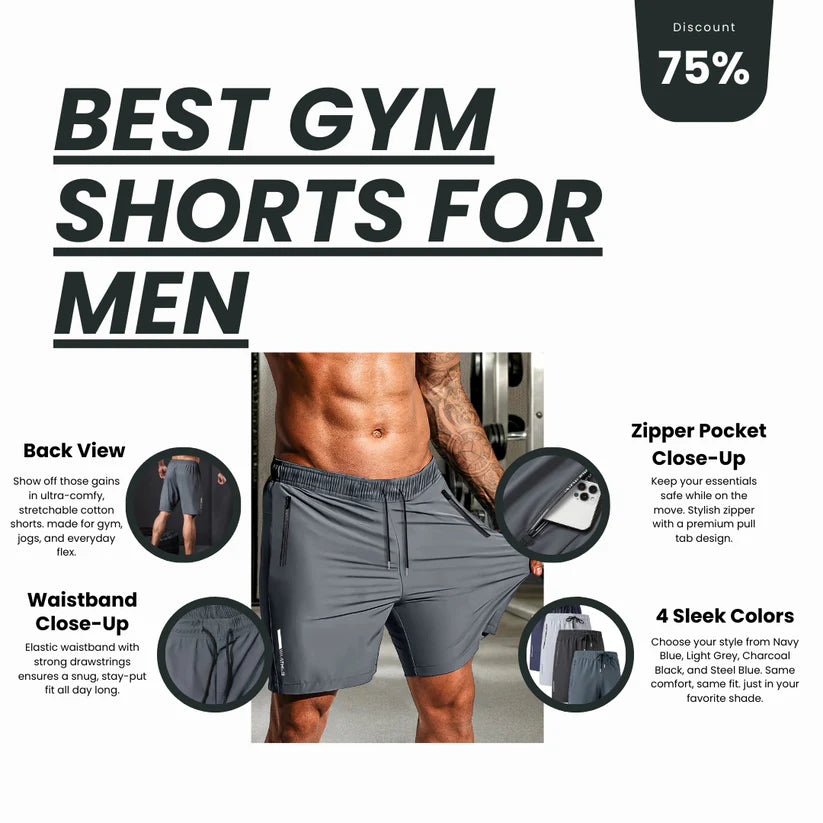 Cooling Airy Quick-Dry Athletic Shorts (PACK OF 4)