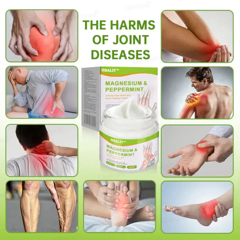ODALIT™ Magnesium & Peppermint Arthritis Pain Relief and Bone Healing Cream (BUY 1 GET 1 FREE)