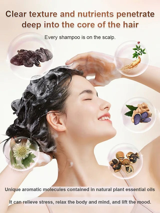 ( White to Black ) Ginseng and Polygonatum odoratum Hair Care Shampoo