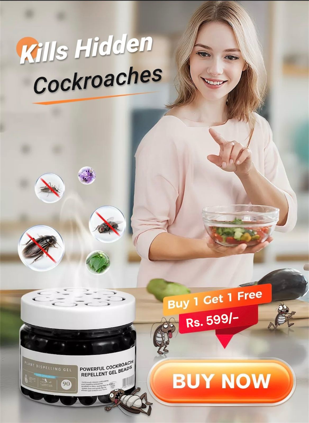 💥BUY 1 GET 1 FREE💥Powerful Cockroach Repellent Gel Beads