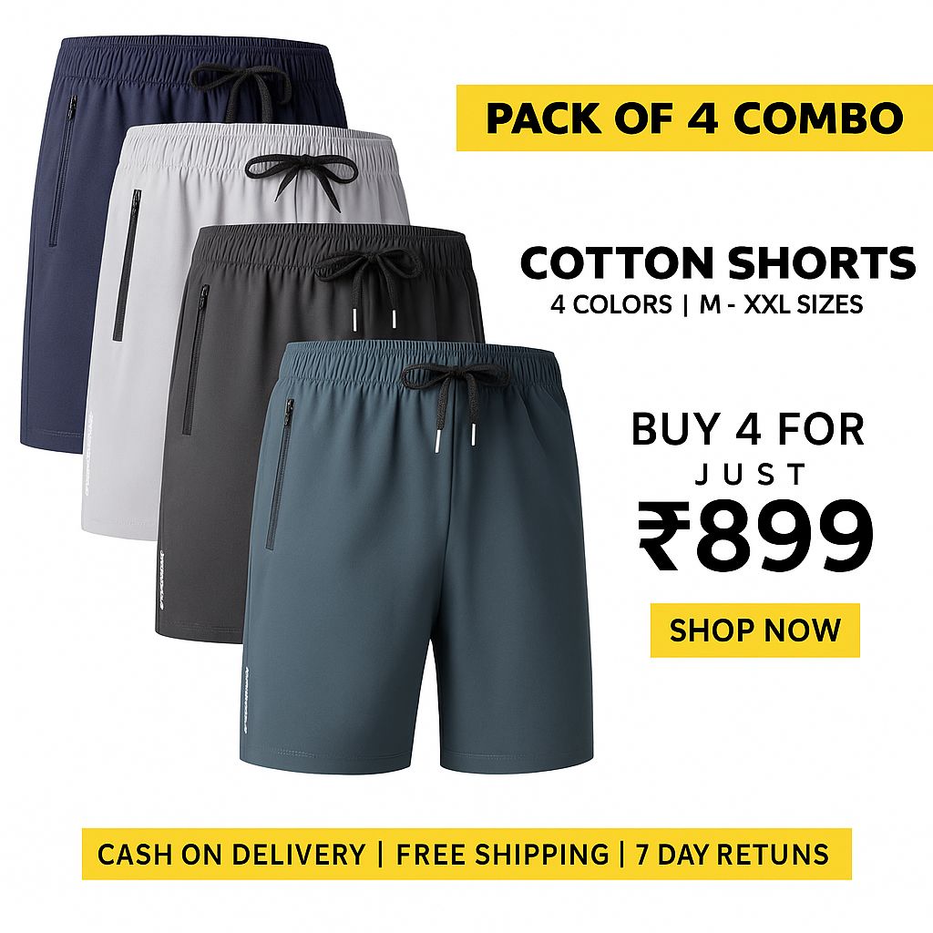 Cooling Airy Quick-Dry Athletic Shorts (PACK OF 4)