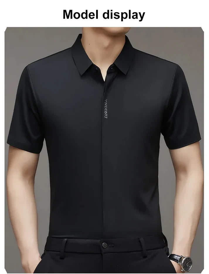 Men's Ice Silk Quick-Drying Business Shirt (Pack Of 2)